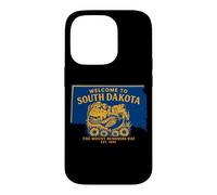 Carcasa para iPhone 14 Pro Bienvenido a Dakota del Sur Arte Vintage de Aventura