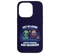 Carcasa para iPhone 14 Pro Bigfoot & Alien se meten en Perdedor, Estamos Tomando Malas Decisiones