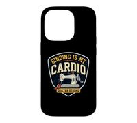 Carcasa para iPhone 14 Pro Binding Is My Cardio Funny Quilting Máquina de Coser Quilter