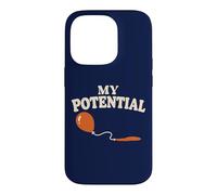 Carcasa para iPhone 14 Pro Biología Ciencia Humor Mi potencial Broma reproductiva
