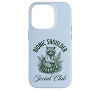 Carcasa para iPhone 14 Pro Bionic Shoulder Social Club Raccoon Lesiones Recuperación Divertido