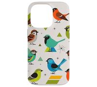 Carcasa para iPhone 14 Pro Bird Art Mid Century Midcentury Retro Atomic Age Space