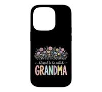 Carcasa para iPhone 14 Pro Blessed To Be Called Grandma Diseño Floral