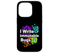 Carcasa para iPhone 14 Pro Blockchain Developer Funny I Write Immutable Bugs