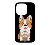 Carcasa para iPhone 14 Pro Boba Milk Tea Corgi Dog Puppy Lover Kawaii Anime japonés