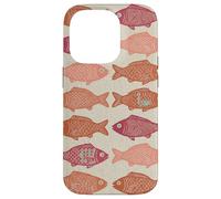 Carcasa para iPhone 14 Pro Boho Fish Pattern Ocean Marine Life Folk Art Aesthetic