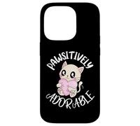 Carcasa para iPhone 14 Pro Bonito gráfico de corazón de Gato Kawaii Pawsitively Adorable