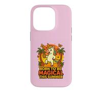 Carcasa para iPhone 14 Pro Born to Be Magical Summer Vibes Piña Unicornio