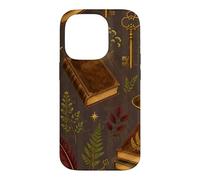 Carcasa para iPhone 14 Pro Botánicos de la Biblioteca de Medianoche