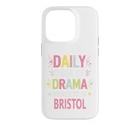 Carcasa para iPhone 14 Pro Bristol Personalized Name Funny Cute Custom Bristol Name