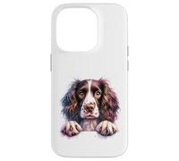 Carcasa para iPhone 14 Pro Brittany English Springer Spaniel Cocker Spaniels Cara de Perro