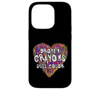 Carcasa para iPhone 14 Pro Broken Crayons Still Color Mental Health Awareness