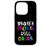 Carcasa para iPhone 14 Pro Broken Crayons Still Color Mental Health Awareness