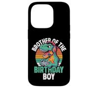 Carcasa para iPhone 14 Pro Brother of The Birthday Boy Gaming T-Rex Cumpleaños a Juego