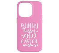 Carcasa para iPhone 14 Pro Bunny Kisses Easter Wishes Holiday