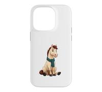 Carcasa para iPhone 14 Pro Caballo Lector con Libro y Bufanda