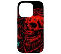 Carcasa para iPhone 14 Pro Calavera vikinga y Hacha