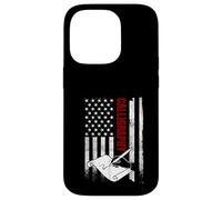 Carcasa para iPhone 14 Pro Caligrafía Bandera Estadounidense desgastada Artista patriótico de Estados Unidos