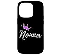 Carcasa para iPhone 14 Pro Caligrafía Italiana Nonna Abuela Abuela Rosa Corona