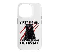 Carcasa para iPhone 14 Pro Caos Duende Gato Negro tom zoomies Sarcasmo Gatos