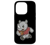 Carcasa para iPhone 14 Pro Caricatura de Rugby Rhino Carga