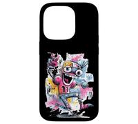 Carcasa para iPhone 14 Pro Cartel gráfico con Personajes Pop de Happy Robot Peace Graffiti