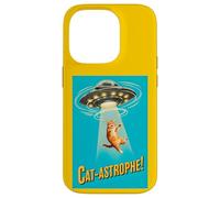 Carcasa para iPhone 14 Pro Cat-astrophe! - Póster de la película Vintage Retro de platillo Volador OVNI