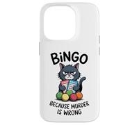 Carcasa para iPhone 14 Pro Cat Bingo Porque el Asesinato está Mal