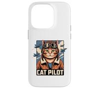Carcasa para iPhone 14 Pro Cat Pilot Aviator Estilo Vintage