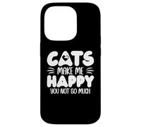 Carcasa para iPhone 14 Pro Cats Make Me Happy You Not So Much Humans Make My Head Hurt