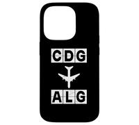 Carcasa para iPhone 14 Pro CDG a ALG Ruta de avión París Argel