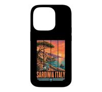 Carcasa para iPhone 14 Pro Cerdeña Recuerdo Turístico Vacaciones de Verano Italianas Mediados de Siglo