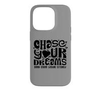 Carcasa para iPhone 14 Pro Chase Your Dreams, White/Black