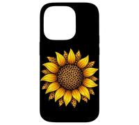 Carcasa para iPhone 14 Pro Cheetah Leopard Print Amarillo Girasol Gráfico Verano