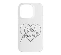 Carcasa para iPhone 14 Pro Chica Poder Corazón Amor Mujeres poderosas Fuerte Empoderar Mujer
