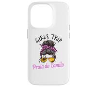 Carcasa para iPhone 14 Pro Chicas a Juego Viaje Praia Do Camilo Portugal Moño de Pelo desordenado