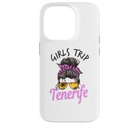 Carcasa para iPhone 14 Pro Chicas a Juego Viaje Tenerife moño desordenado