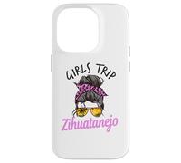 Carcasa para iPhone 14 Pro Chicas a Juego Viaje Zihuatanejo México moño desordenado