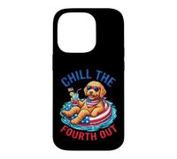 Carcasa para iPhone 14 Pro Chill The Fourth out Goldendoodle Dog Patriotic