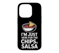 Carcasa para iPhone 14 Pro Chips Divertidos y Salsa Diciendo Que Estoy aquí para ello