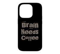 Carcasa para iPhone 14 Pro Chistes Divertidos de café Citas Divertidas de Trabajo Divertido Cerebro Necesita café