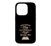 Carcasa para iPhone 14 Pro Christian Petty Oró Fe Humor SASS God Knows Me