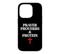 Carcasa para iPhone 14 Pro Christian Prayer Proverbs Protein Shakes Jesus Weights Faith