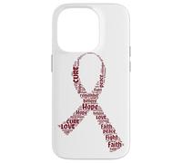 Carcasa para iPhone 14 Pro Cinta de curación de Amor con Esperanza de Conciencia sobre el cáncer de mieloma múltiple