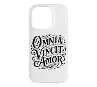 Carcasa para iPhone 14 Pro Cita de Omnia Vincit Amor Latin Love Conquers All