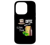 Carcasa para iPhone 14 Pro Cita Divertida de la Vida de Coffee Until Is Wine Time