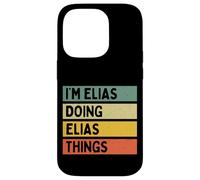 Carcasa para iPhone 14 Pro Cita Personalizada Divertida I'm Elias Doing Elias Things