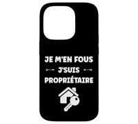 Carcasa para iPhone 14 Pro Citation Proprio Humour Je Men fous je Suis Propriétaire