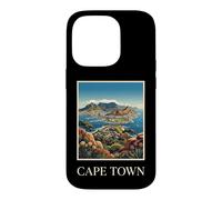 Carcasa para iPhone 14 Pro Ciudad del Cabo Sudáfrica Montaña de la Mesa Costera Vintage Travel