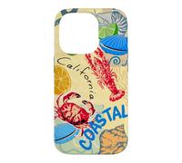 Carcasa para iPhone 14 Pro Coastal Lighthouse Sailboat Ocean Sunset Scenic Artwork